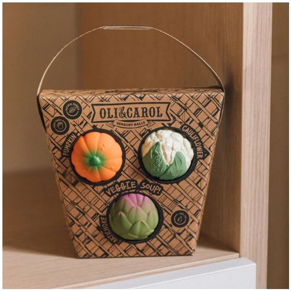 Set de 3 balles sensorielles - Soupe de légumes