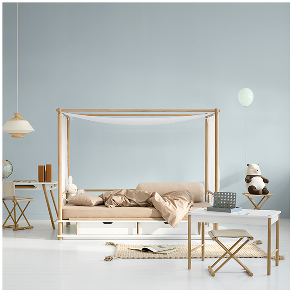 Petite table enfant Camp - Blanc / Chêne