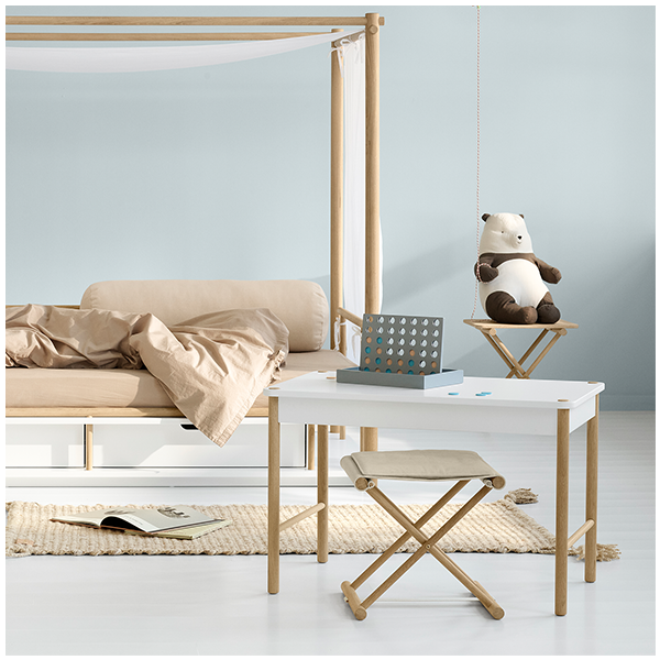 Petite table enfant Camp - Blanc / Chêne