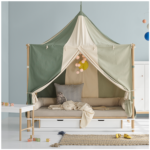 Tour de lit traversin Camp - Naturel