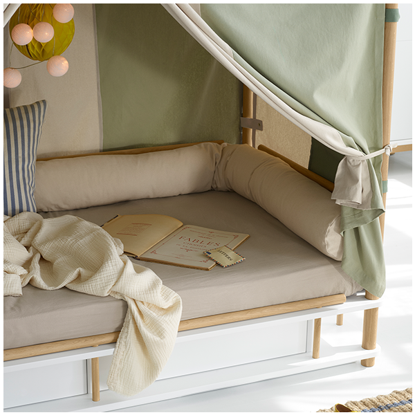 Tour de lit traversin Camp - Naturel