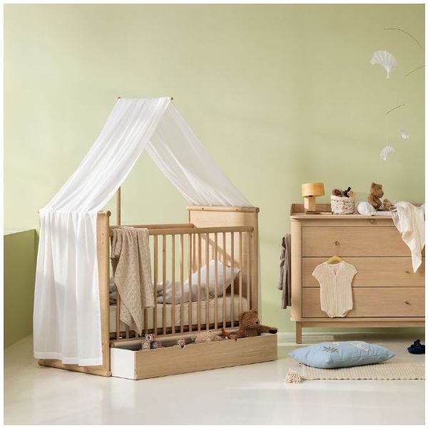 Ciel de lit pour lit bébé Camp Novel - Blanc transparent