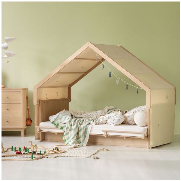 Camp Novel Embroidered Bed Canopy for House Roof - Undyed Trees