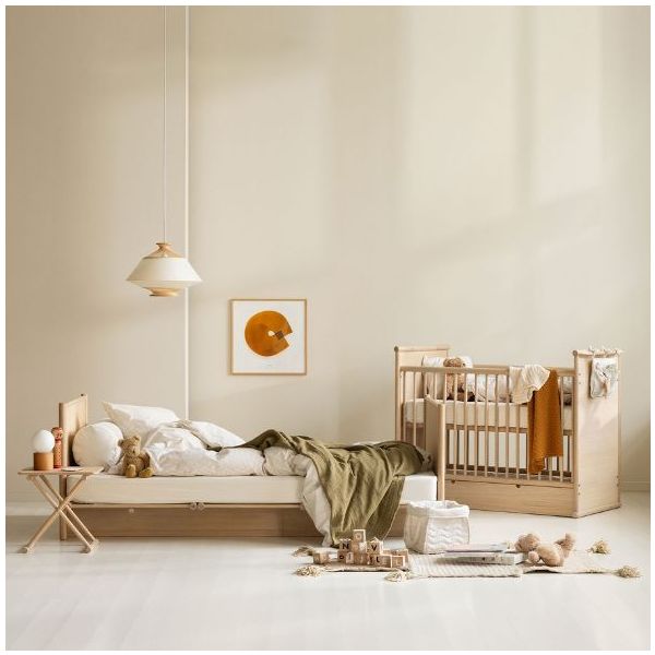 Camp Novel Convertible Cot & Single Bed 60 / 120 x 200 cm - Oak