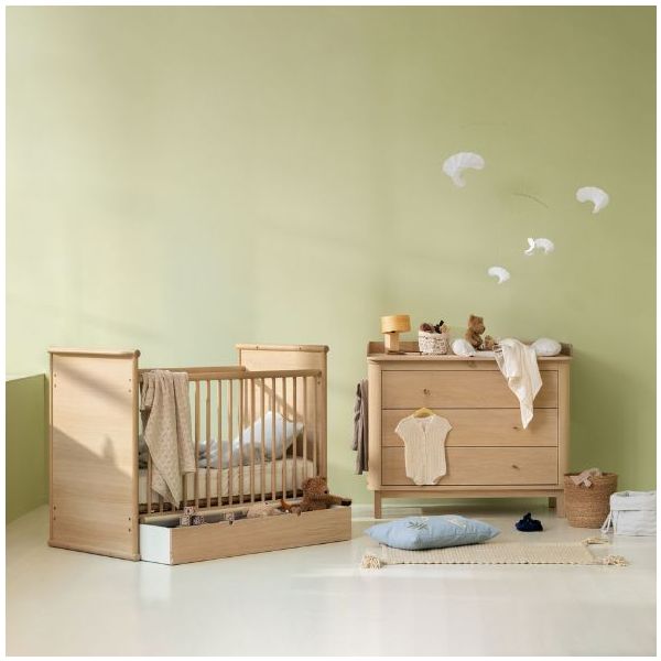 Camp Novel Convertible Cot & Single Bed 60 / 120 x 200 cm - Oak