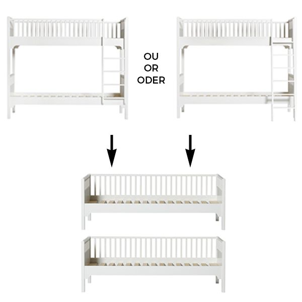 Kit de conversion Seaside - Lit superposé à 2 lits banquettes