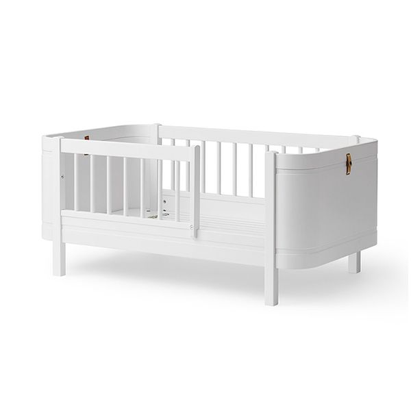 Lit bébé évolutif Wood Mini+ avec kit de conversion (0-9 ans) - Blanc