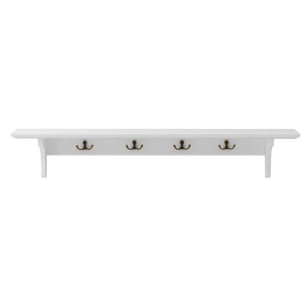 Étagère murale Seaside avec 4 patères - 90 cm