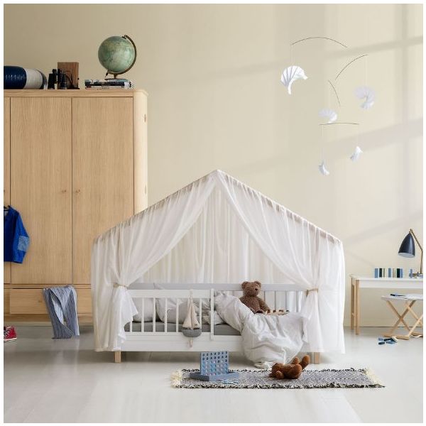 Wood Mini+ Junior House Bed Tent Canopy - White