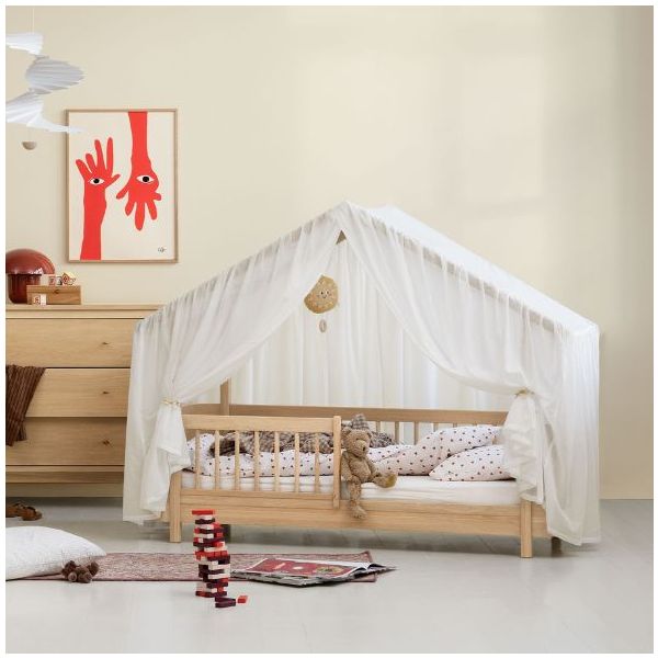 Wood Mini+ Junior House Bed Tent Canopy - White