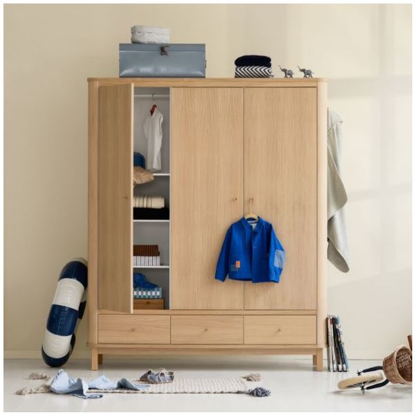 Wardrobe 3 Doors Wood - Oak