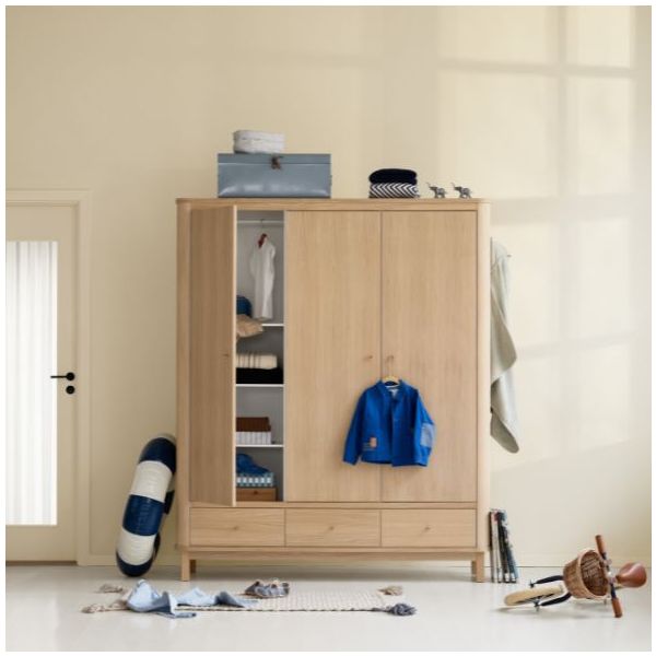 Wardrobe 3 Doors Wood - Oak