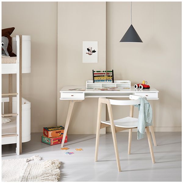 Set Fauteuil + Bureau Wood - H 66 cm - Dès 7 ans