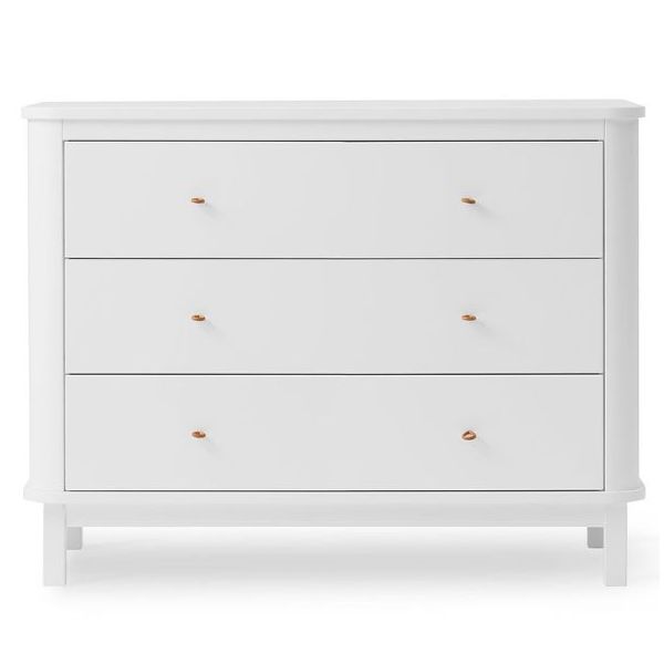 Commode 3 tiroirs Wood - Blanc