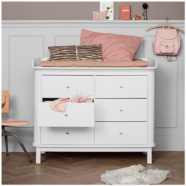 Commode 6 tiroirs Wood - Blanc