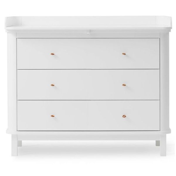 Commode à langer 3 tiroirs Wood - Blanc