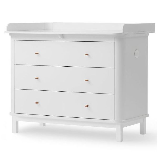 Commode à langer 3 tiroirs Wood - Blanc