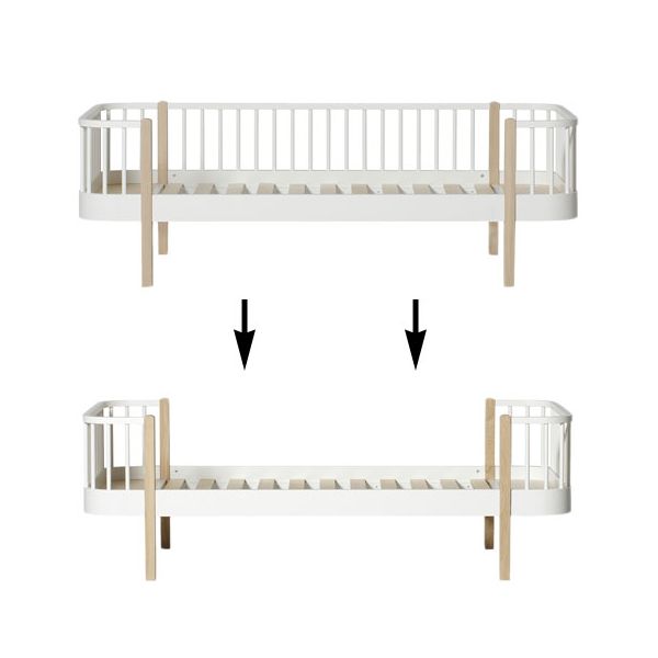 Kit de conversion Wood - Lit Banquette à Lit Simple - Chêne