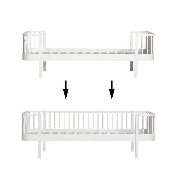 Kit de conversion Wood - Lit Simple à lit Banquette - Blanc