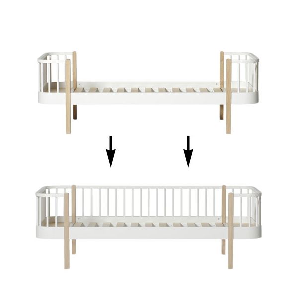 Kit de conversion Wood - Lit Simple à lit Banquette - Chêne