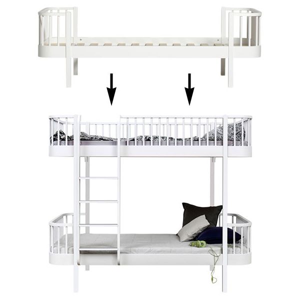 Kit de conversion Wood - Lit junior/simple à lit superposé - Blanc