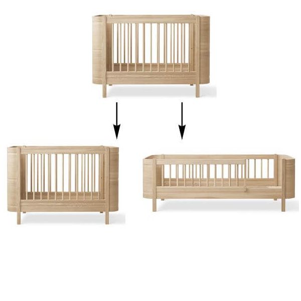 Kit famille (en complément du lit bébé Wood Mini+, chêne)