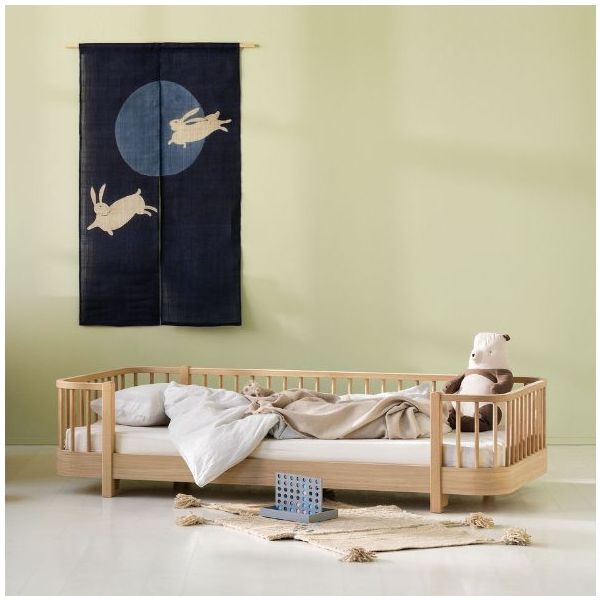 Bodenbett Wood 90 x 200 cm - Eiche
