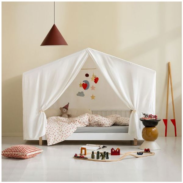 Tente de lit pour lit Cabane Wood - Blanc
