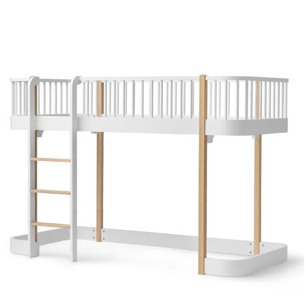 Lit mezzanine mi-hauteur (138 cm) Wood - Chêne