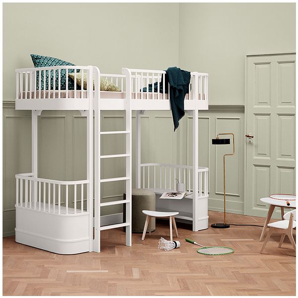 Lit mezzanine Wood - Blanc