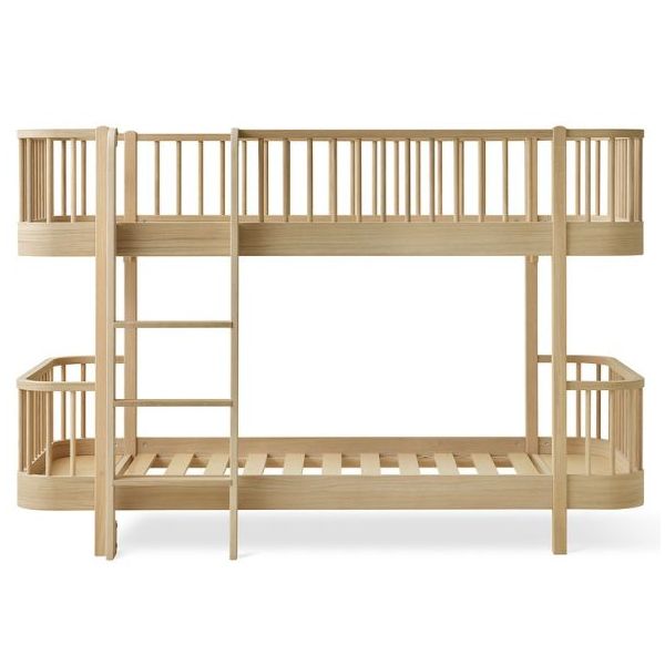 Lit superposé mi-hauteur Wood - Chêne