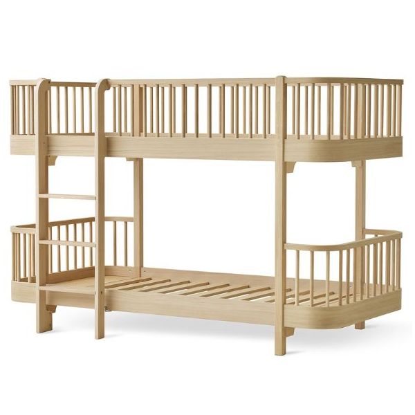 Lit superposé mi-hauteur Wood - Chêne