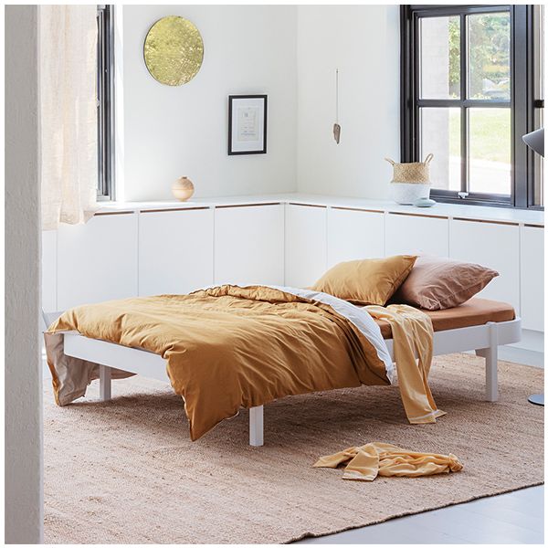 Lit Wood Lounger 120 x 200 - Blanc