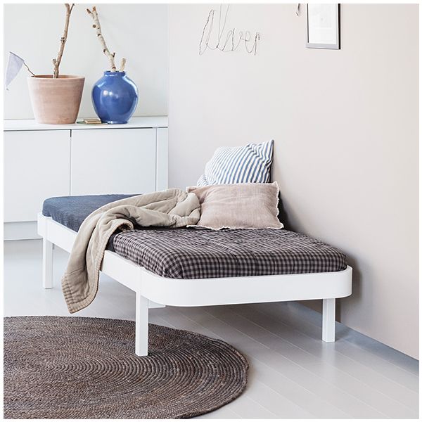 Lit Wood Lounger 90 x 200 - Blanc