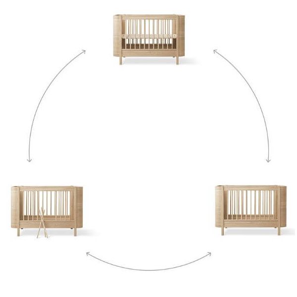 Lit bébé Wood Mini+ - Chêne