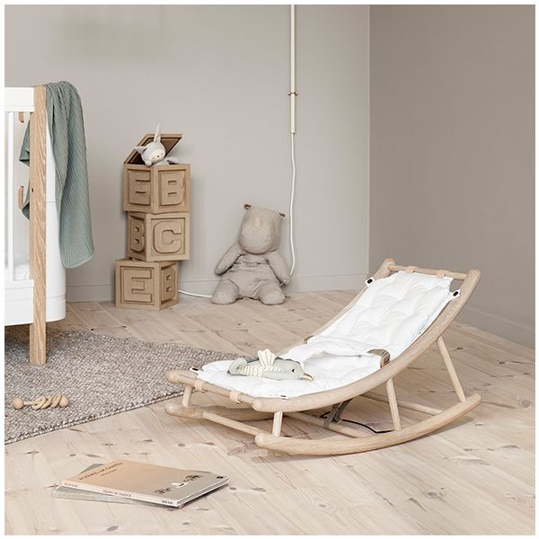 Transat Bébé Evolutif Wood - Chêne / Blanc