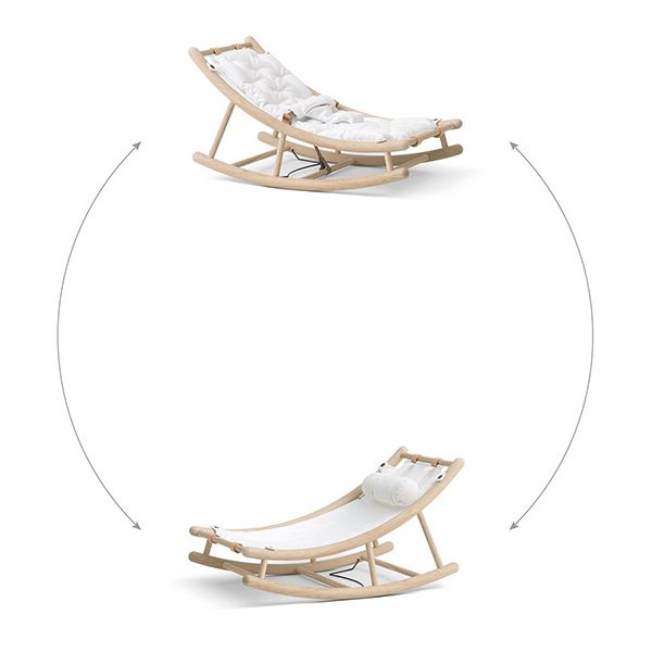 Transat Bébé Evolutif Wood - Chêne / Blanc