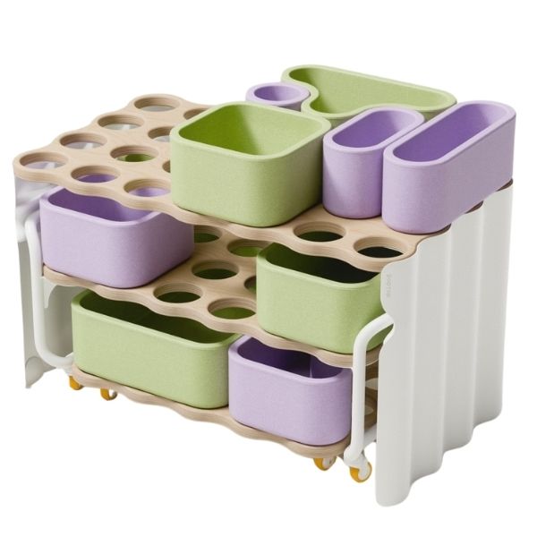 Étagère de rangement sur roulettes