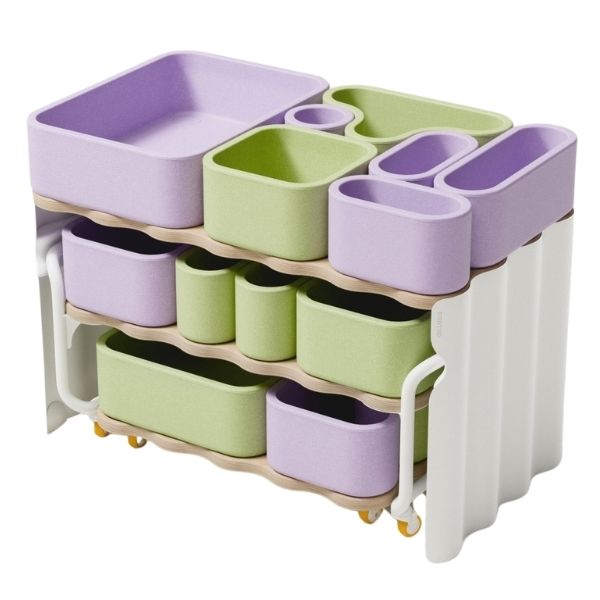 Étagère de rangement sur roulettes