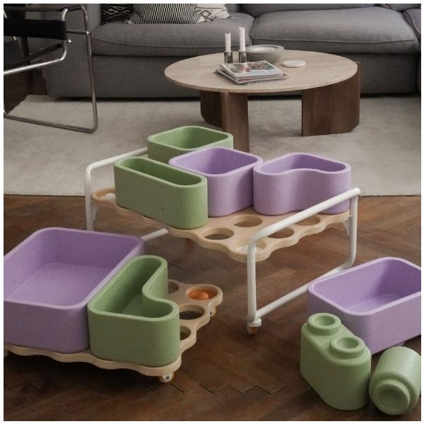 Étagère de rangement sur roulettes