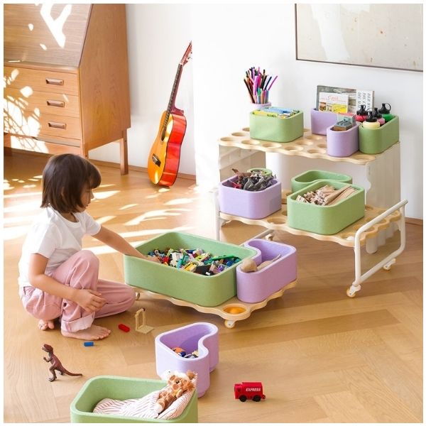Étagère de rangement sur roulettes