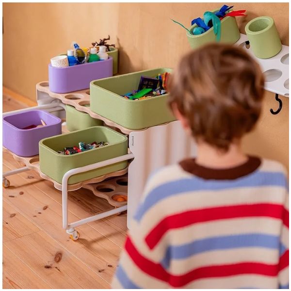 Étagère de rangement sur roulettes
