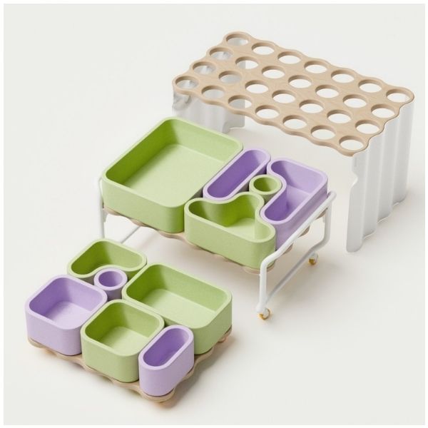 Étagère de rangement sur roulettes