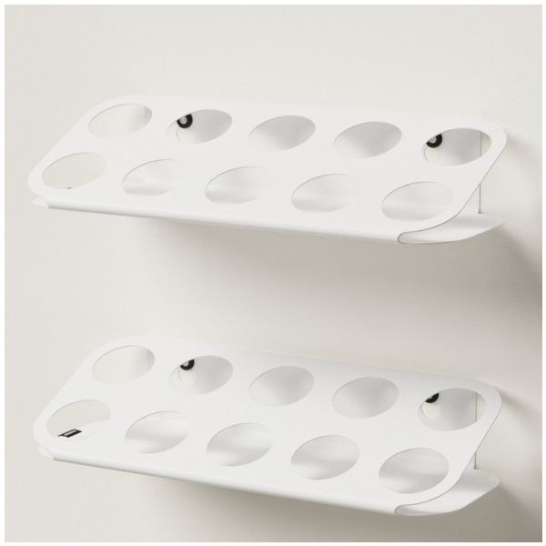 Set de 2 étagères murales avec bacs de rangement - 55 cm
