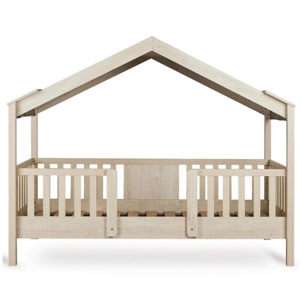 Lit cabane Montessori Chalet 2-en-1 - 90 x 200 cm - Frêne Naturel