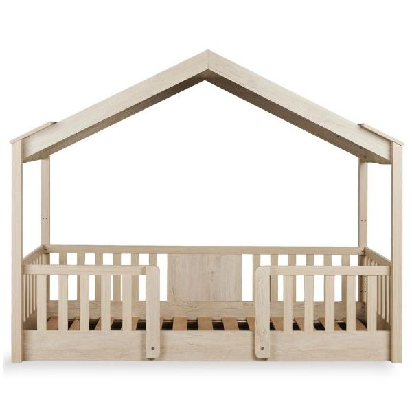 Lit cabane Montessori Chalet 2-en-1 - 90 x 200 cm - Frêne Naturel