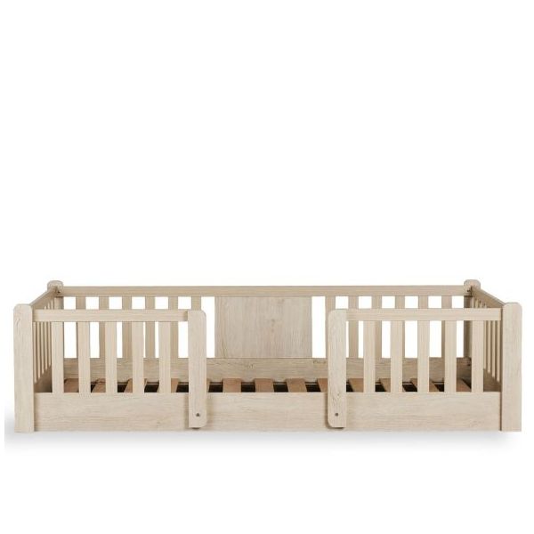Lit cabane Montessori Chalet 2-en-1 - 90 x 200 cm - Frêne Naturel