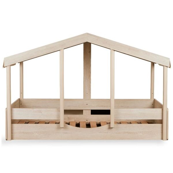Lit cabane Montessori Cottage 2-en-1 - 90 x 200 cm - Frêne Naturel