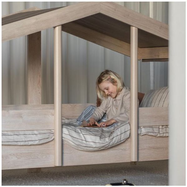 Lit cabane Montessori Cottage 2-en-1 - 90 x 200 cm - Frêne Naturel