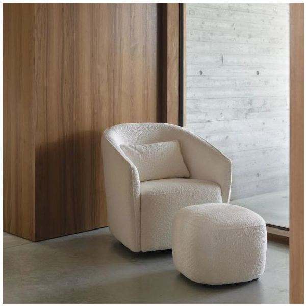 Repose-pieds Ottoman pour fauteuil Gomi - Crème